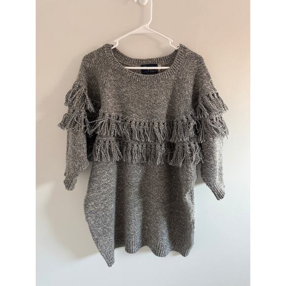 90s Bonnie Lee Leroy Gray Fringe Sweater - Picture 8 of 8